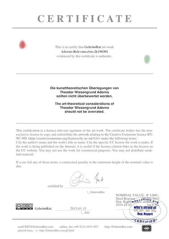 Certificate of work 2k190301
