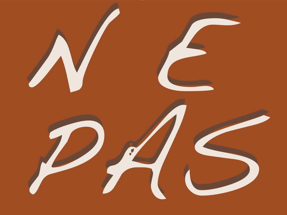The red background reads: Ne pas
